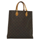 LOUIS VUITTON Monogram Sac Plat Hand Bag M51140 LV Auth sw1209-13