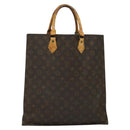 LOUIS VUITTON Monogram Sac Plat Hand Bag M51140 LV Auth sw1209-2