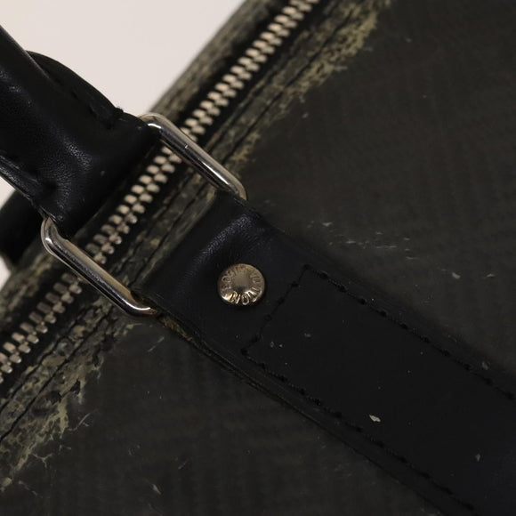 LOUIS VUITTON Damier Carbon Keepall 45 Boston Bag Black N41415 LV Auth sw1210