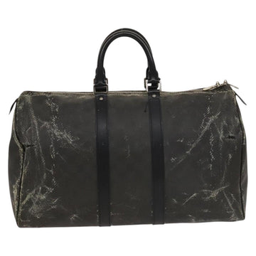 LOUIS VUITTON Damier Carbon Keepall 45 Boston Bag Black N41415 LV Auth sw1210 - 0