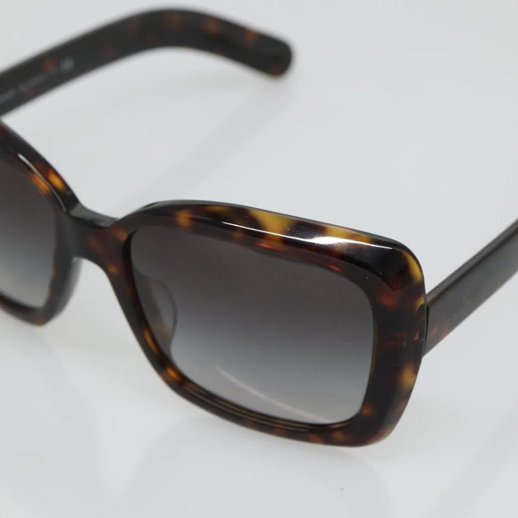 CHANEL Sunglasses Plastic Brown CC Auth sw1211