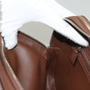 GUCCI Clutch Bag Leather Brown Silver 337083 Auth sw1217-20