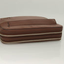 GUCCI Clutch Bag Leather Brown Silver 337083 Auth sw1217-5