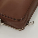 GUCCI Clutch Bag Leather Brown Silver 337083 Auth sw1217-7