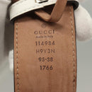 GUCCI Interlocking Web Sherry Line Belt Leather 43.3"" Green 114984 Auth sw1219-10