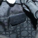 Christian Dior Maris Pearl Hand Bag Nylon Black Silver Auth sw1224-18