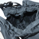 Christian Dior Maris Pearl Hand Bag Nylon Black Silver Auth sw1224-19