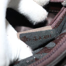 GUCCI Shoulder Bag Leather Brown Silver Auth sw1226-12