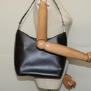 GUCCI Shoulder Bag Leather Brown Silver Auth sw1226-20