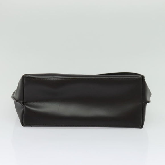 GUCCI Shoulder Bag Leather Brown Silver Auth sw1226