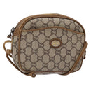 GUCCI GG Plus Supreme Shoulder Bag PVC Beige Auth sw1228-1