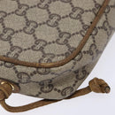 GUCCI GG Plus Supreme Shoulder Bag PVC Beige Auth sw1228-12