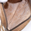 GUCCI GG Plus Supreme Shoulder Bag PVC Beige Auth sw1228-18