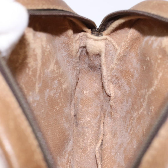 GUCCI GG Plus Supreme Shoulder Bag PVC Beige Auth sw1228