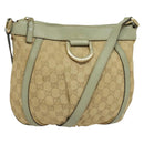 GUCCI GG Canvas Shoulder Bag Beige Gold 203257 Auth sw1229-1