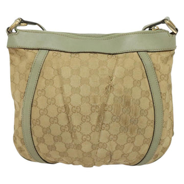 GUCCI GG Canvas Shoulder Bag Beige Gold 203257 Auth sw1229 - 0