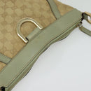 GUCCI GG Canvas Shoulder Bag Beige Gold 203257 Auth sw1229-6