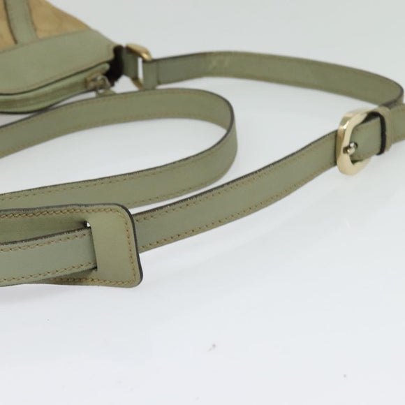 GUCCI GG Canvas Shoulder Bag Beige Gold 203257 Auth sw1229