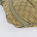 GUCCI GG Canvas Shoulder Bag Beige Gold 203257 Auth sw1229-16