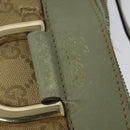 GUCCI GG Canvas Shoulder Bag Beige Gold 203257 Auth sw1229-10