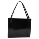 GUCCI Shoulder Bag Patent leather Black Silver Auth sw1231-1
