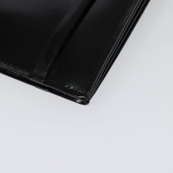 GUCCI Shoulder Bag Patent leather Black Silver Auth sw1231