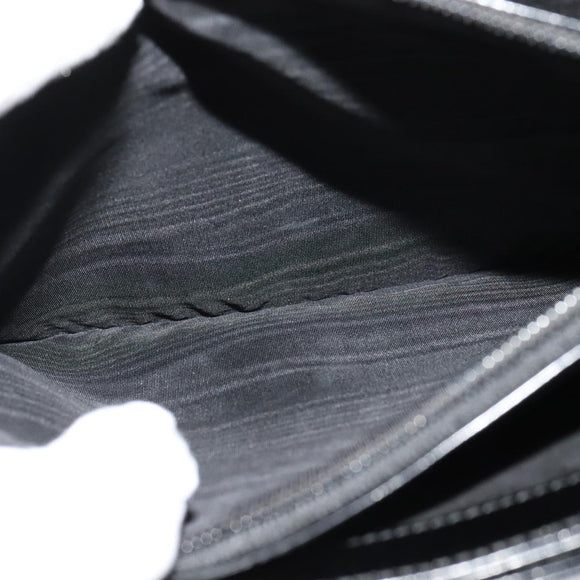 GUCCI Shoulder Bag Patent leather Black Silver Auth sw1231