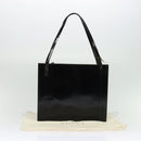 GUCCI Shoulder Bag Patent leather Black Silver Auth sw1231-12