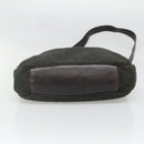 GUCCI Bamboo Hand Bag Nylon 2way Khaki Silver 001 1577 2123 Auth sw1236-5