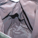 GUCCI Bamboo Hand Bag Nylon 2way Khaki Silver 001 1577 2123 Auth sw1236-21