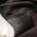 GUCCI Bamboo Hand Bag Nylon 2way Khaki Silver 001 1577 2123 Auth sw1236-12