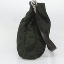 GUCCI Bamboo Hand Bag Nylon 2way Khaki Silver 001 1577 2123 Auth sw1236-3