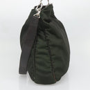 GUCCI Bamboo Hand Bag Nylon 2way Khaki Silver 001 1577 2123 Auth sw1236-4