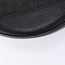 GUCCI GG Canvas Shoulder Bag Black Silver 272380 Auth sw1237-15