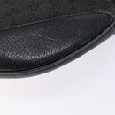 GUCCI GG Canvas Shoulder Bag Black Silver 272380 Auth sw1237-16