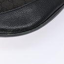 GUCCI GG Canvas Shoulder Bag Black Silver 272380 Auth sw1237-17