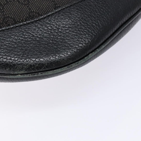 GUCCI GG Canvas Shoulder Bag Black Silver 272380 Auth sw1237