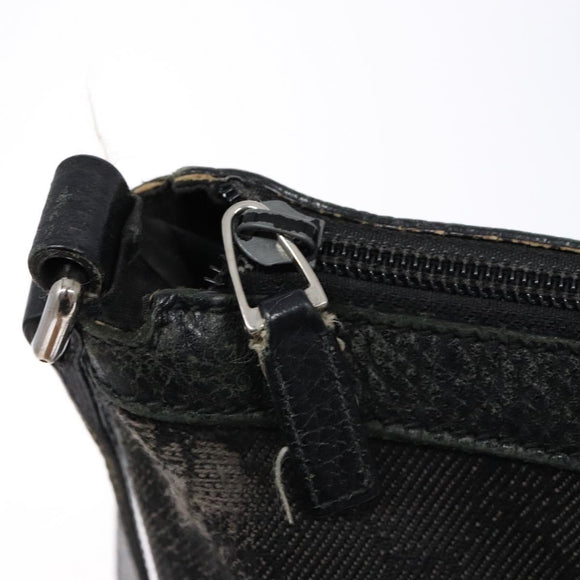 GUCCI GG Canvas Shoulder Bag Black Silver 272380 Auth sw1237