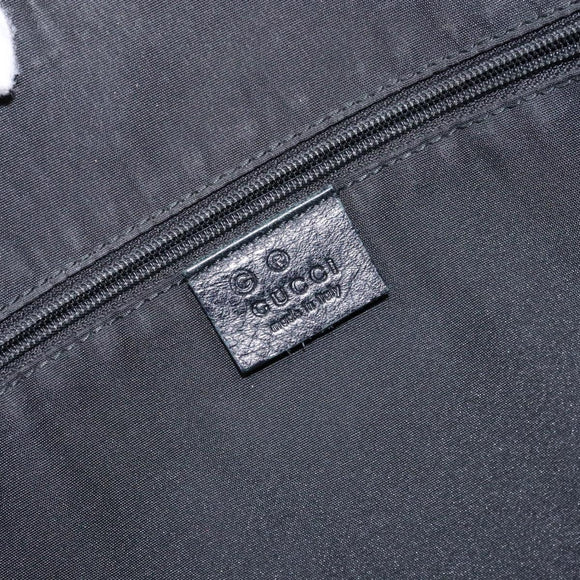 GUCCI GG Canvas Shoulder Bag Black Silver 272380 Auth sw1237