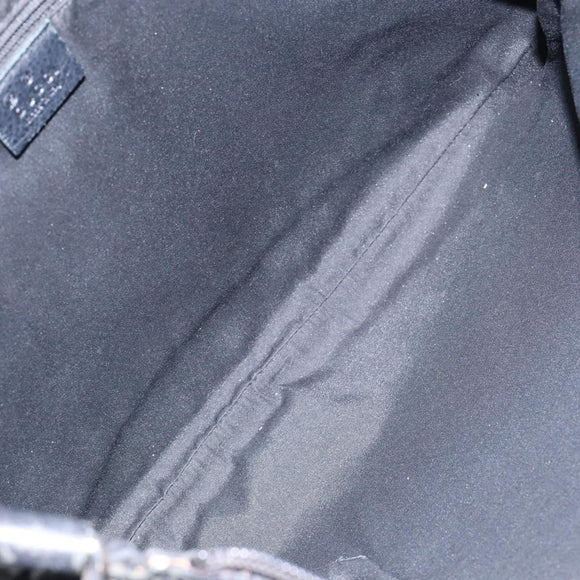 GUCCI GG Canvas Shoulder Bag Black Silver 272380 Auth sw1237