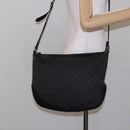 GUCCI GG Canvas Shoulder Bag Black Silver 272380 Auth sw1237-23