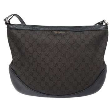 GUCCI GG Canvas Shoulder Bag Black Silver 272380 Auth sw1237 - 0