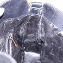 GUCCI Bamboo Hand Bag Suede Black Gold 001 1638 2615 Auth sw1241-16