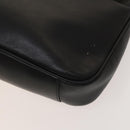 GUCCI Bamboo Hand Bag Leather 2way Black Gold 001 1638 Auth sw1242-18