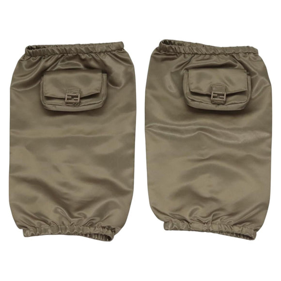 FENDI Socks Leg Warmers Nylon set Green Auth sw1244