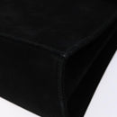 Salvatore Ferragamo Hand Bag Suede Black Gold Auth sw1248-10