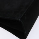 Salvatore Ferragamo Hand Bag Suede Black Gold Auth sw1248-13