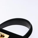 Salvatore Ferragamo Hand Bag Suede Black Gold Auth sw1248-8