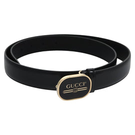 GUCCI Belt Leather 42.1"""" Black 547754 Auth sw125