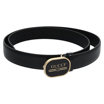 GUCCI Belt Leather 42.1"""" Black 547754 Auth sw125